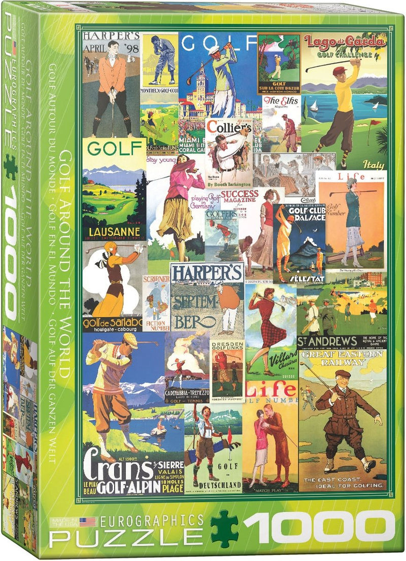 Eurographics - oro alrededor del mundo [golf alrededor del mundo] - 1000 piezas 48×68cm (ancho×alto) - rompecabezas