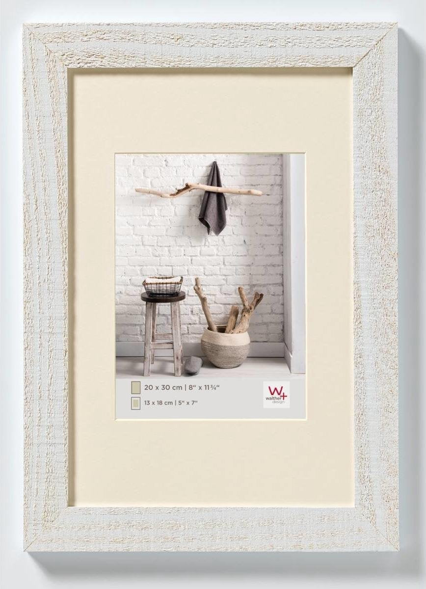Casa Walther - cornice in legno - formato foto 20x30 cm - bianco polare