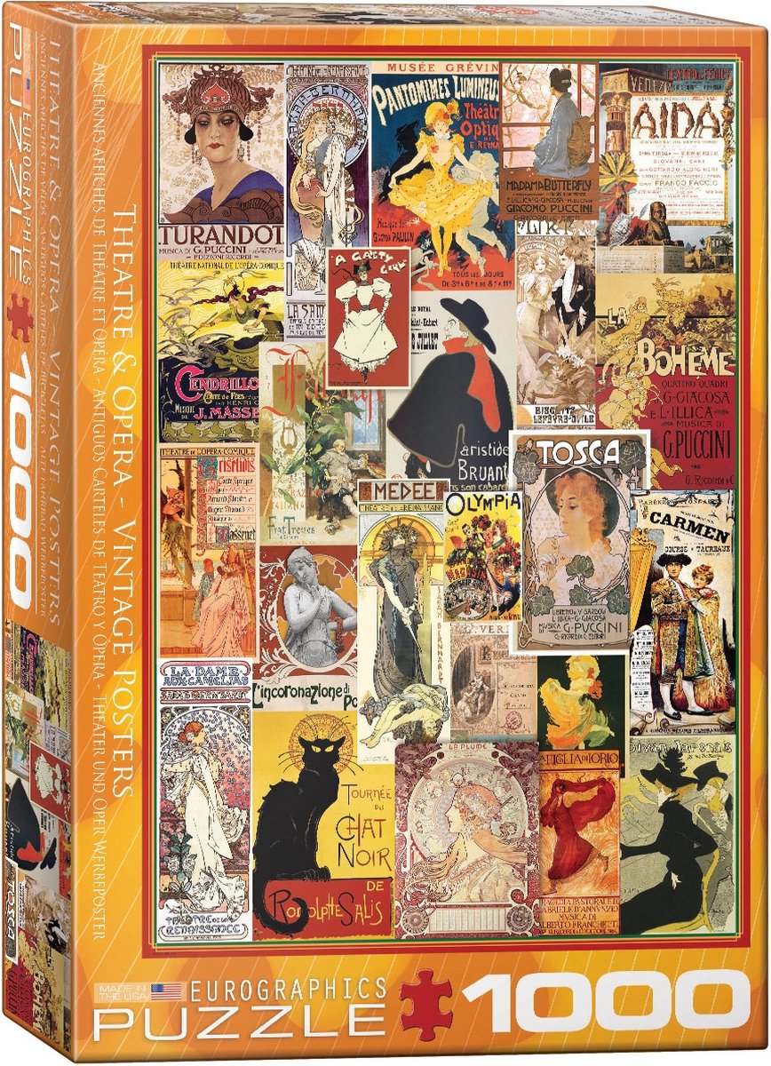 Eurographics - poster vintage di teatro e opera [poster vintage di opere teatrali] - 1000 pezzi 48×68 cm (l×a) - puzzle