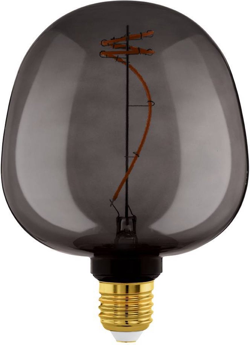 Eglo led lamp - e27 - ø 12,5 cm - g125 - zwart - 2000k - dimbaar