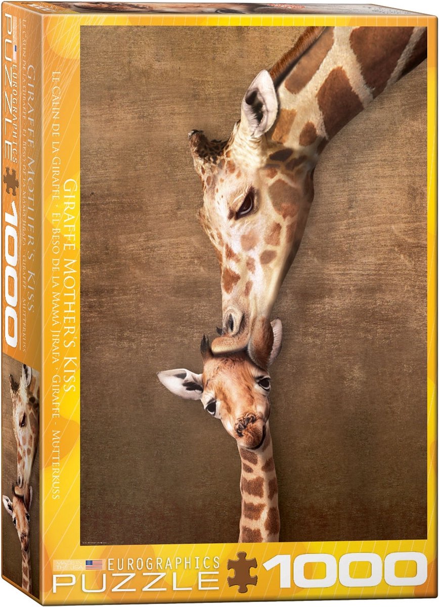 Eurographics - bacio di una mamma giraffa [bacio della mamma giraffa] - 1000 pezzi 48×68 cm (l×a) - puzzle