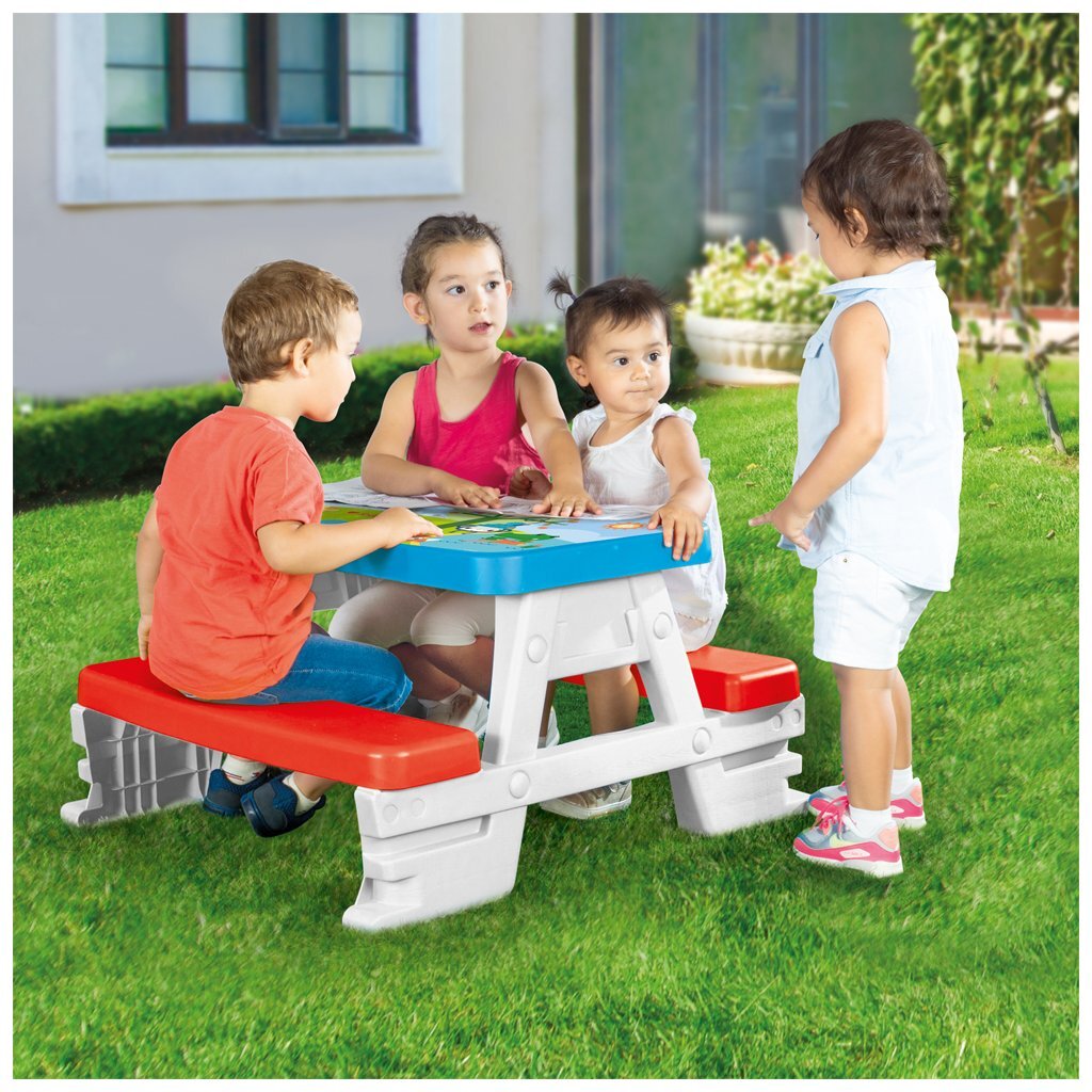 Dolu Fisher Price Tavolo da picnic rosso blu bianco