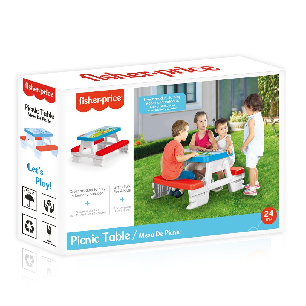Dolu Fisher Price Tavolo da picnic rosso blu bianco