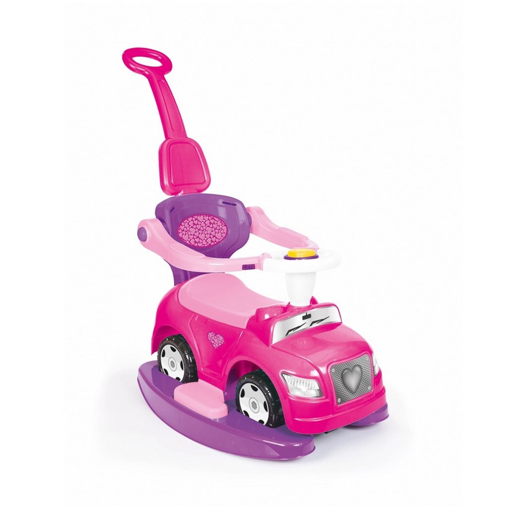 Dolu Dolu Unicornio de caminata con barra de empuje rosa