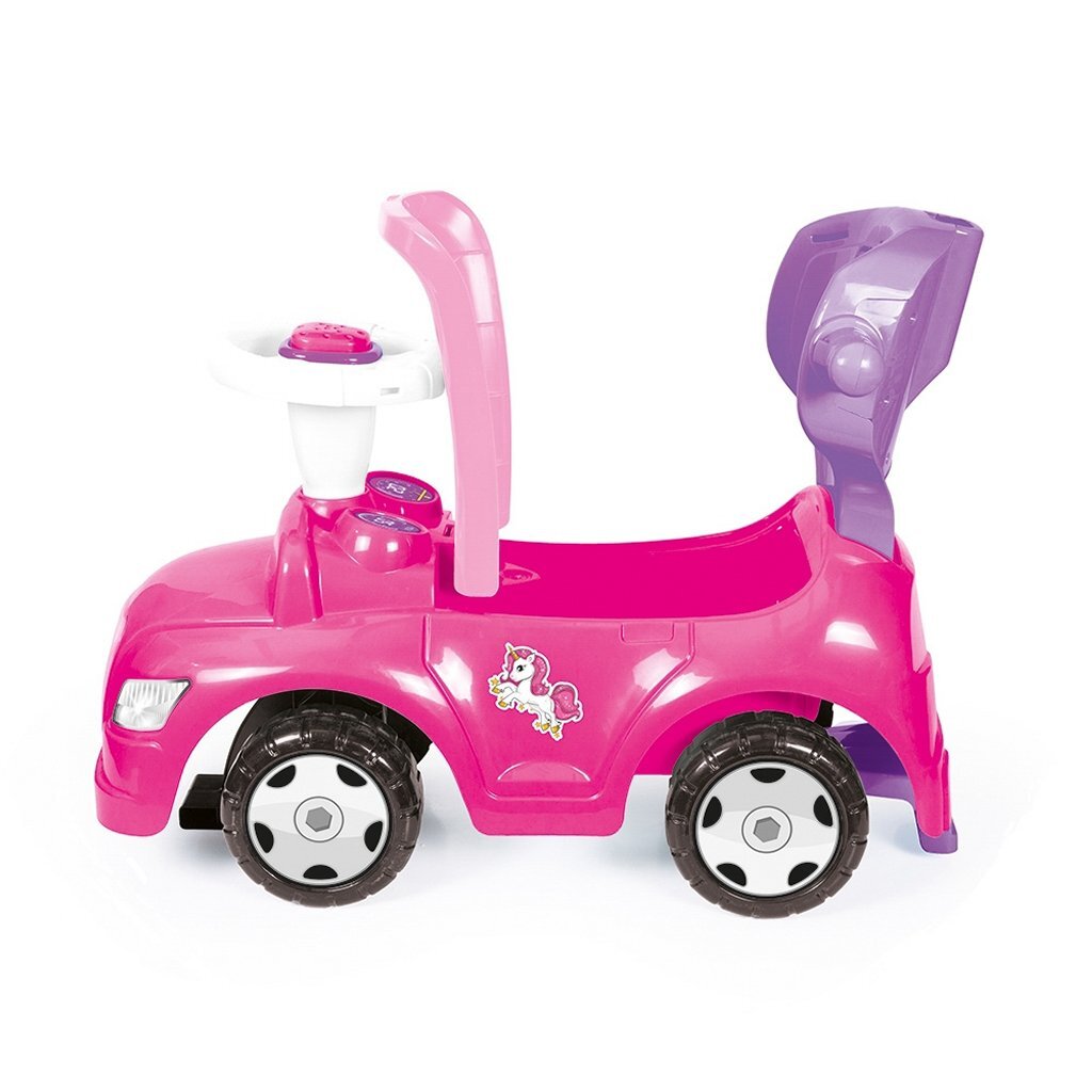 Dolu Dolu Unicornio de caminata con barra de empuje rosa