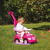 Dolu Dolu Unicornio de caminata con barra de empuje rosa