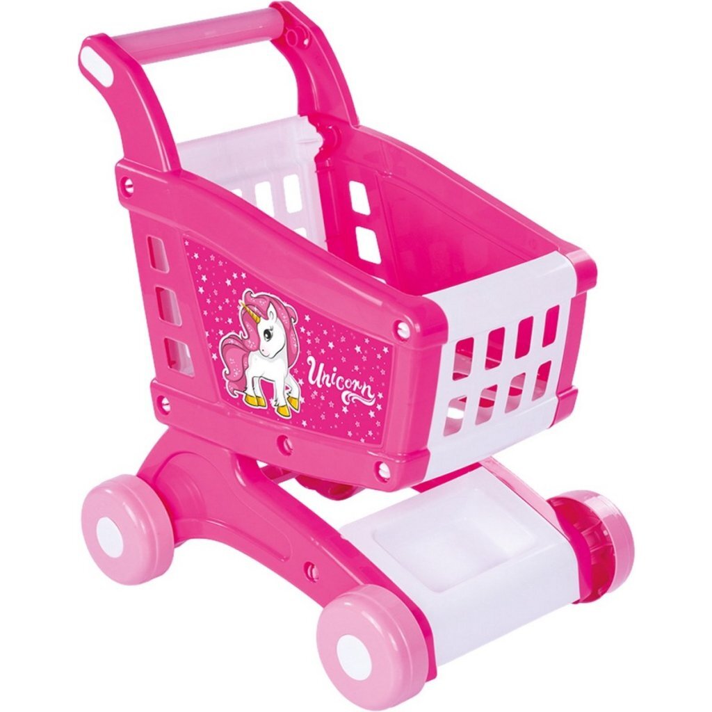 Carro de compras de unicornio dolu dolu rosa