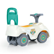 Dolu loopauto met toeter wit groen geel 47x37x20.5cm - afbeelding 4