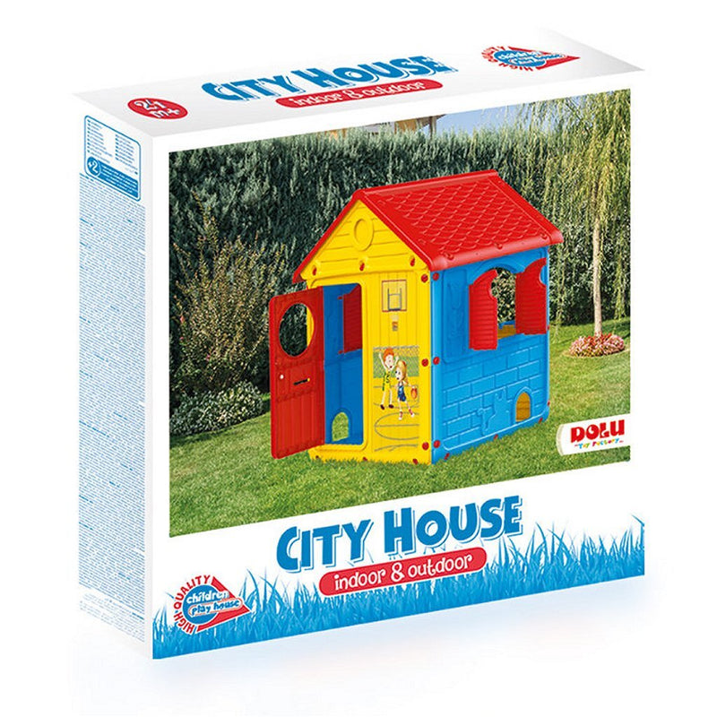 Dolu dolu playhouse 132x104x104 cm rojo amarillo azul