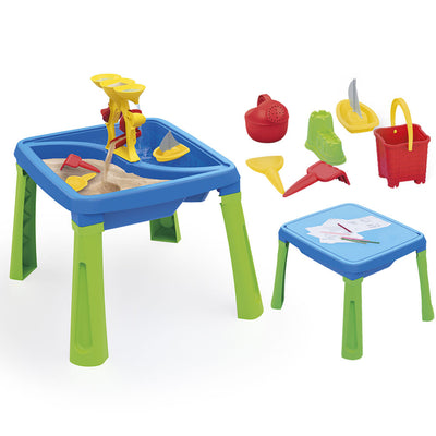 Dolu Dolo 3077 Tavola della sabbia 3 in 1 con tavolo da disegno Verde blu