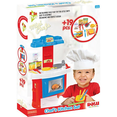 Dolu dolu chef #039;s cucina giocattolo da cucina 19 pezzi