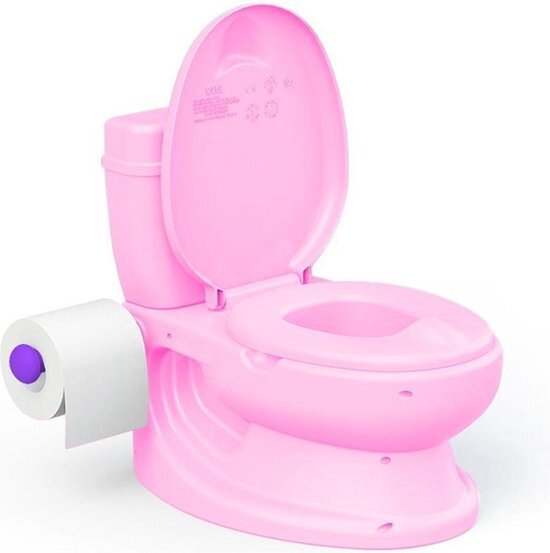 Dolu Dolu Educational Children's inodoro con sonido rosa