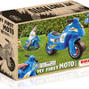 Dolu dolu mi primer motor de carrera azul