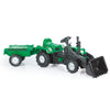 Dolu Dolu Pedal Tractor Excavator + Trailer Green