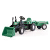 Dolu Dolu Pedal Tractor Excavator + Trailer Green