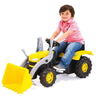 Doluteptractor con bocina del cargador frontal negro amarillo