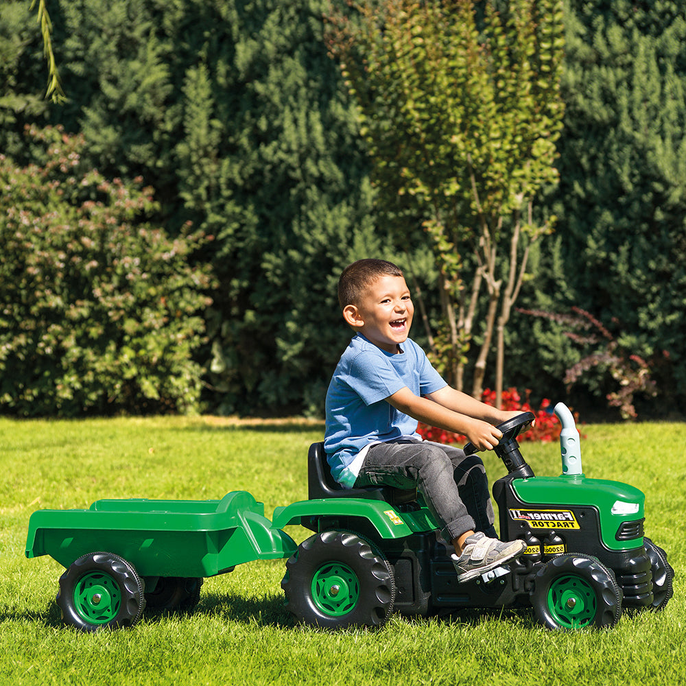 Tractor dolu con bocina de remolque groeno negro