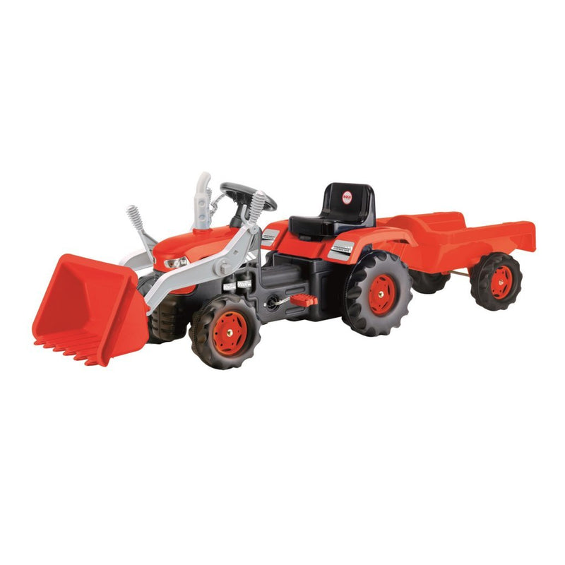 Dolu Dolu Steptractor con trailer e caricatore rosso nero