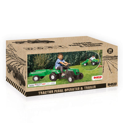 Dolu Dolu Tractor Ranchero con trailer verde