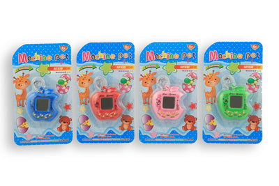 Tamagotchi mascota divertida en tarjeta