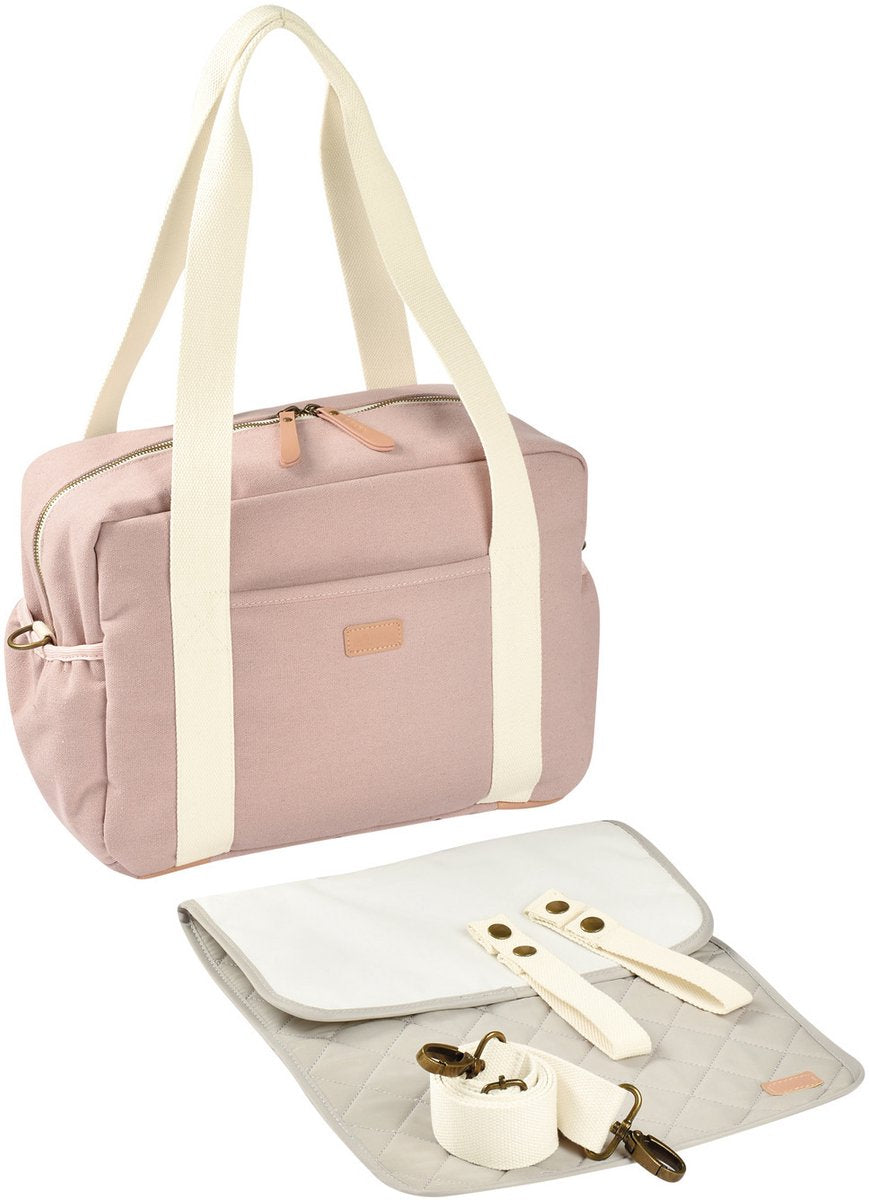 Béaba paris luiertas - trendy unisex verzorgingstas - 16l - incl. verzorgingsmatje koelvak - roze