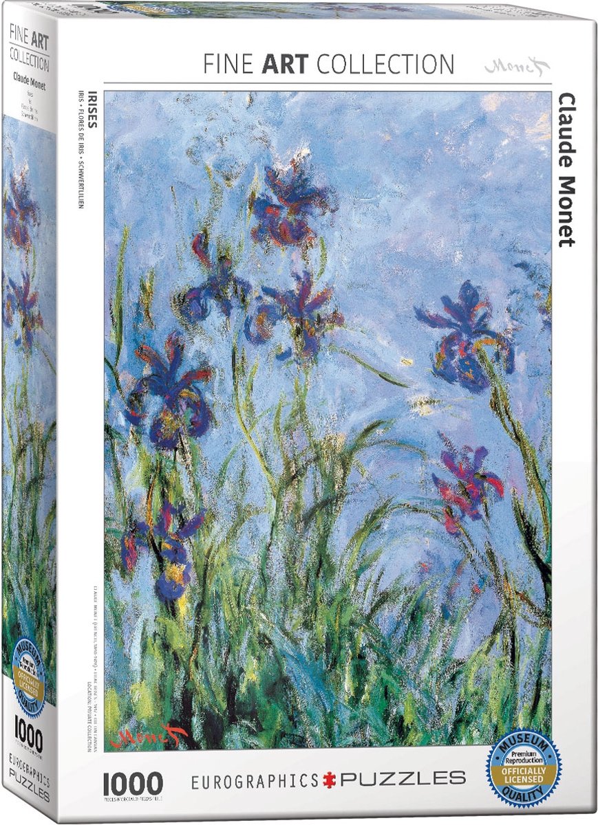 Eurographics - iris (dettaglio) [iris (dettaglio)] - claude monet - 1000 pezzi 48×68 cm (l×a) - puzzle d'arte