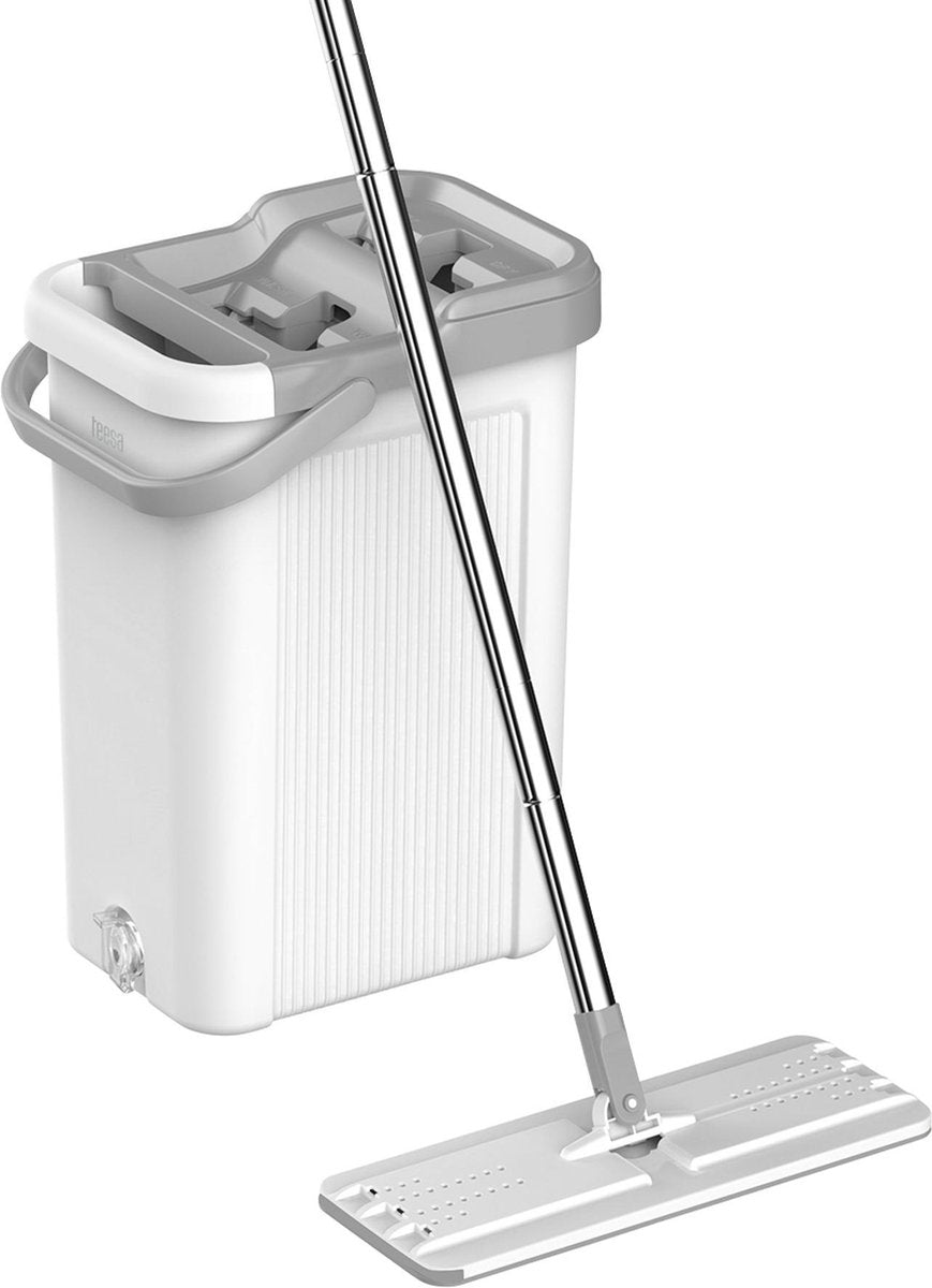 Teesa tsa0046 - dweilset met 2-in-1 spoel- en wringemmer, 7,5 liter