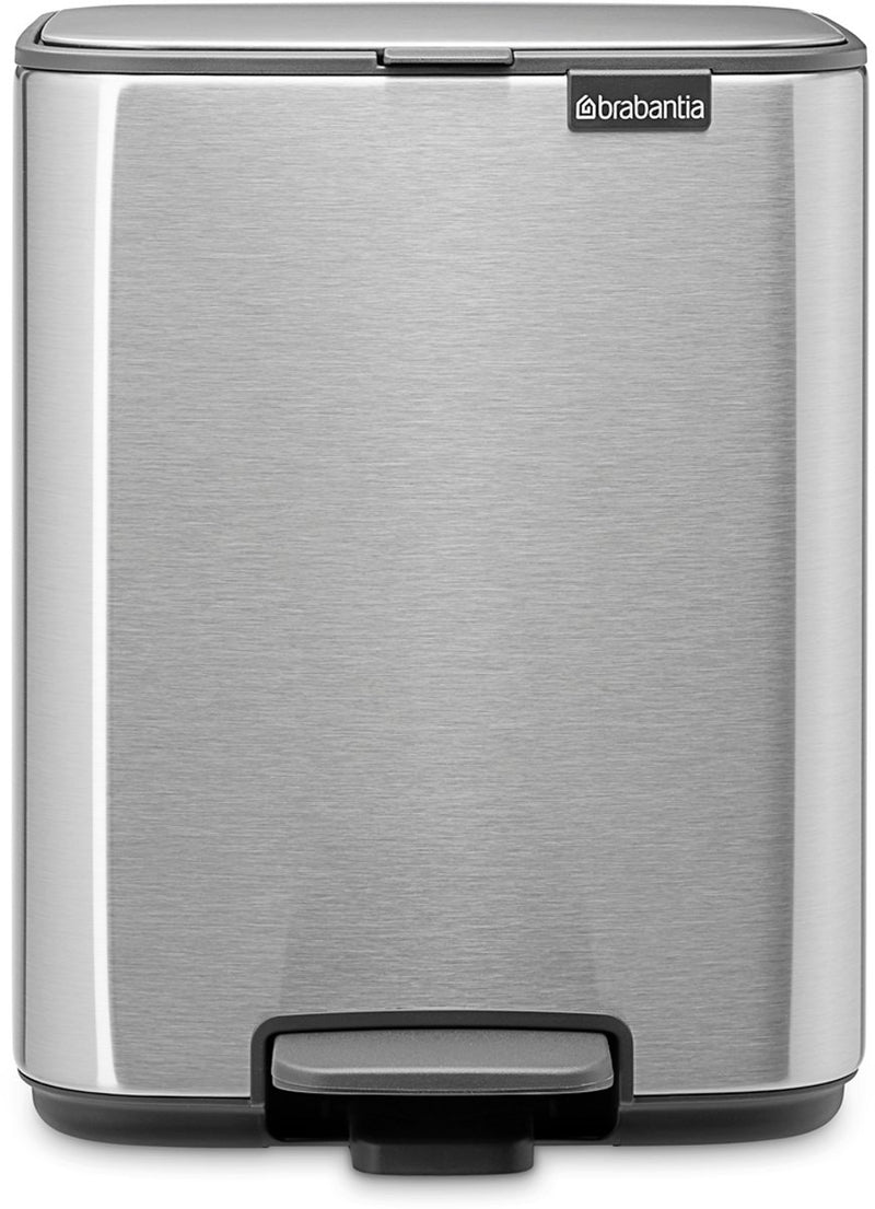 Papelera con pedal Brabantia bo - 7 litros - baño - acero mate a prueba de huellas dactilares