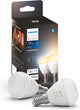 Lampada a sfera Philips hue - luce bianca da calda a fredda - confezione da 2 - e14