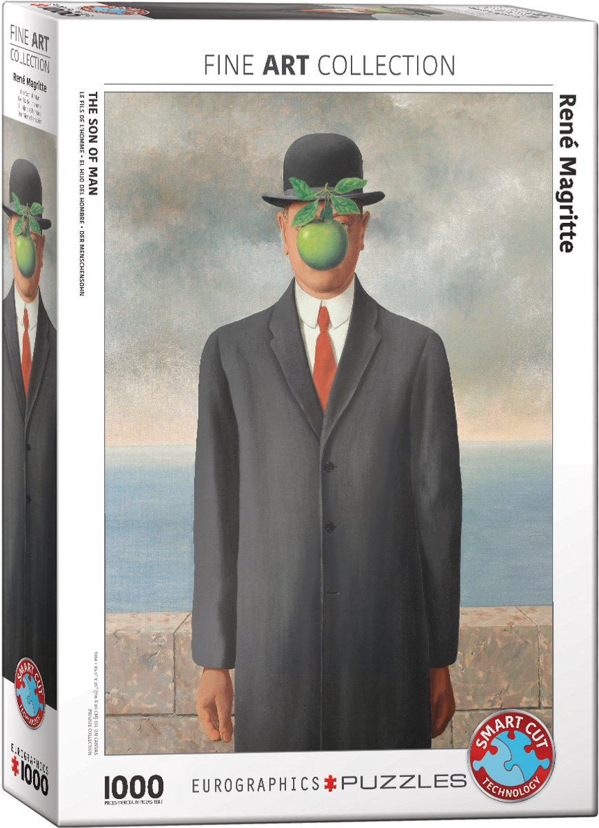 Eurographics - de zoon des mensen [le fils de l'homme] - rené magritte - 1000 stukjes 48×68cm (b×h) - fine art legpuzzel