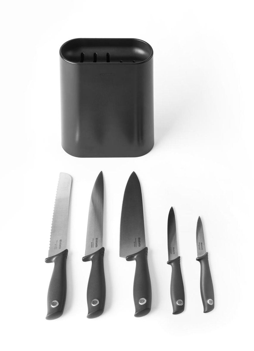 Set coltelli Brabantia gustoso+ - con ceppo - grigio scuro