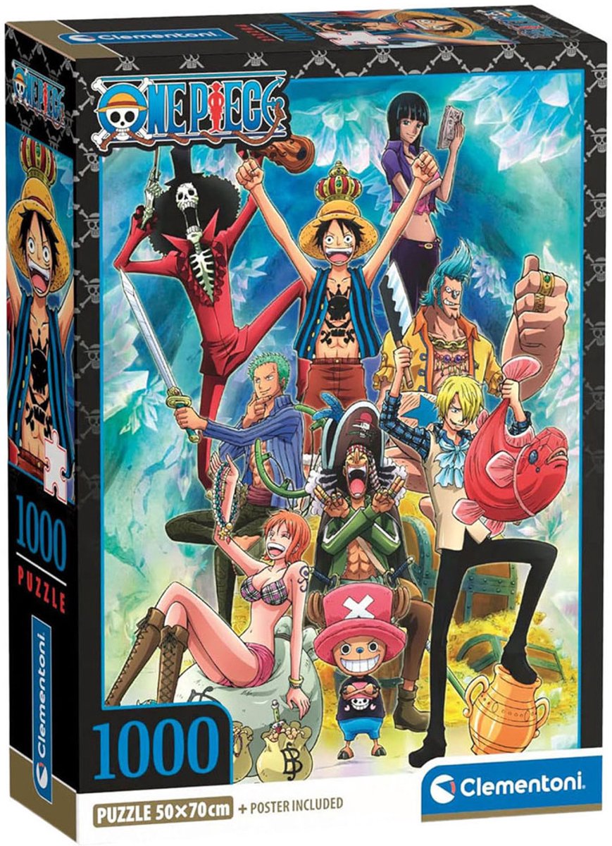 Clementoni - rompecabezas - 1000 piezas - one piece - anime - serie de alta calidad