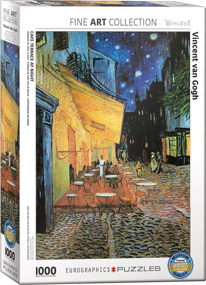 Eurographics - terraza de café por la noche - vincent van gogh - 1000 piezas 48×68cm (ancho×alto) - rompecabezas de bellas artes