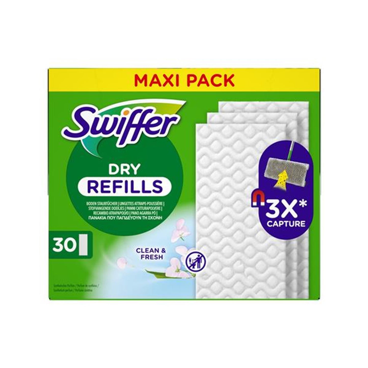 Salviette per pavimenti Swiffer Dry Fresh 30 pezzi