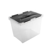 Sunware onyx opbergbox 15l transparant antraciet - afbeelding 1