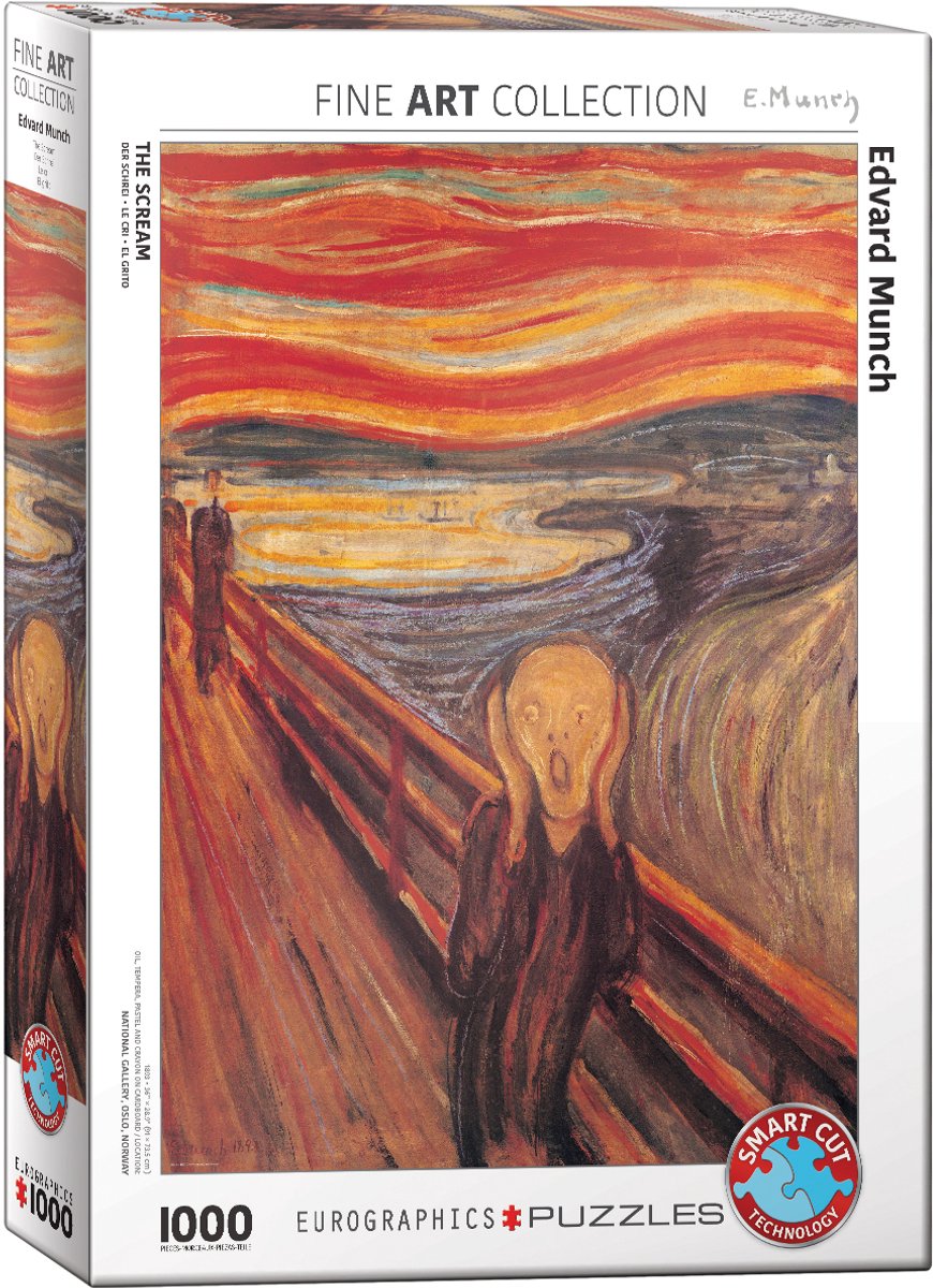 Eurographics - l'urlo [skrik] - edvard munch - 1000 pezzi 48×68 cm (l×a) - puzzle