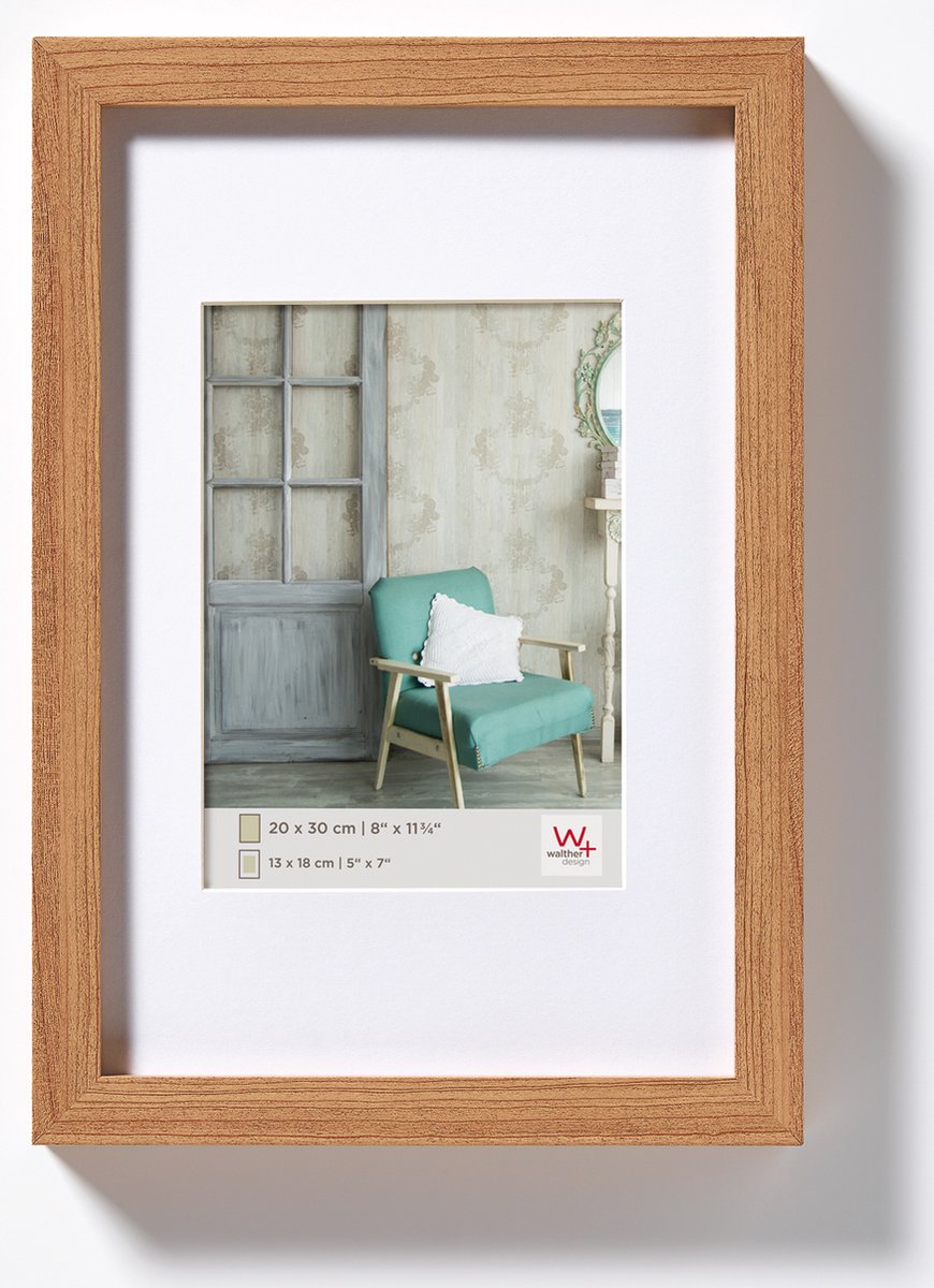 Walther Stoccolma - cornice in legno mdf - misura foto 20x30 cm - faggio