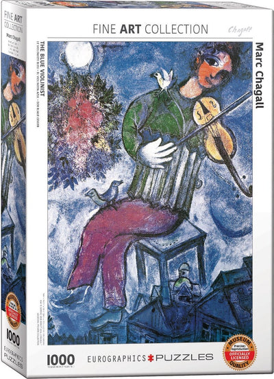 Eurographics - il violinista blu [le violoniste bleu] - marc chagall - 1000 pezzi 48×68 cm (l×a) - puzzle d'arte