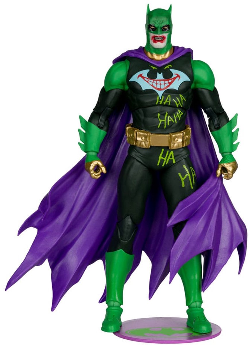 Mcfarlane juguetes dc multiverse figura de acción batman (guerra joker) (jokerizado) (etiqueta dorada) figura de acción de 18 cm