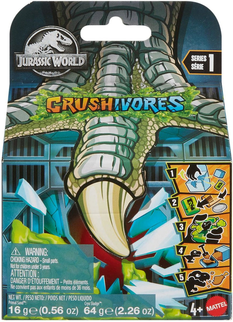 Mattel jurassic world - assortiment beeldjes - verslindende dinosaurussen - - hvb29 - willekeurig model