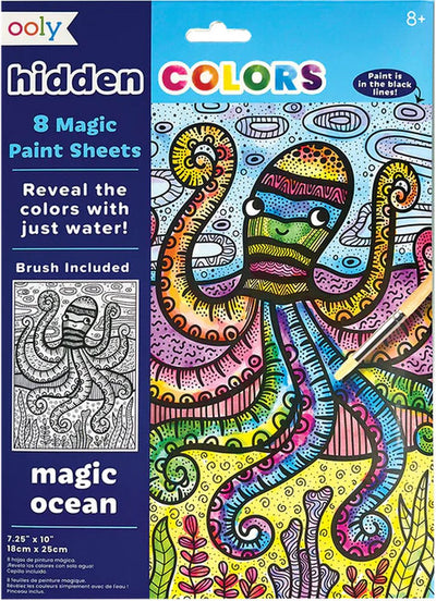 Ooly - colores ocultos - láminas de pintura mágica - océano mágico - colores con agua