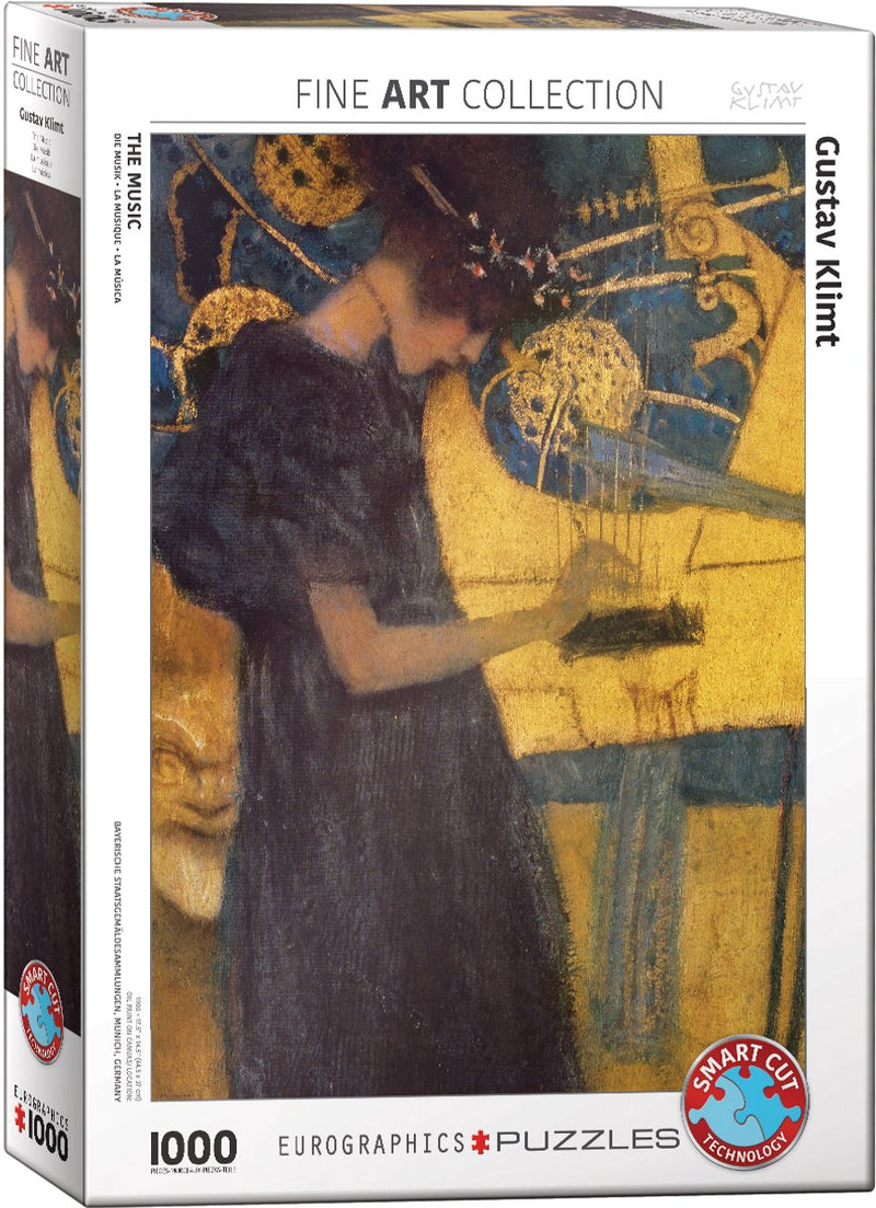 Eurographics - la musica [die musik] - gustav Klimt - 1000 pezzi 48×68 cm (l×a) - puzzle d'arte