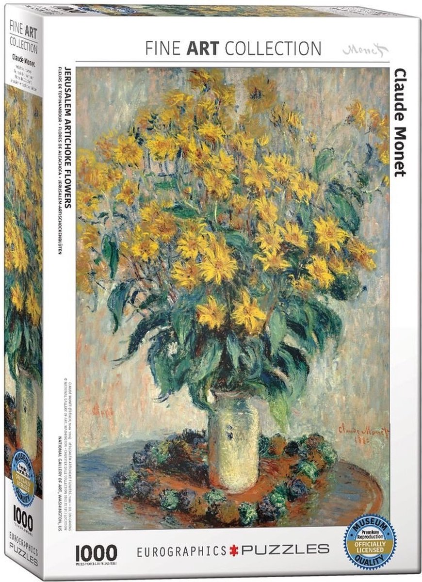Eurographics - aardpeerbloemen [topinambours] - claude monet - 1000 stukjes 48×68cm (b×h) - fine art legpuzzel