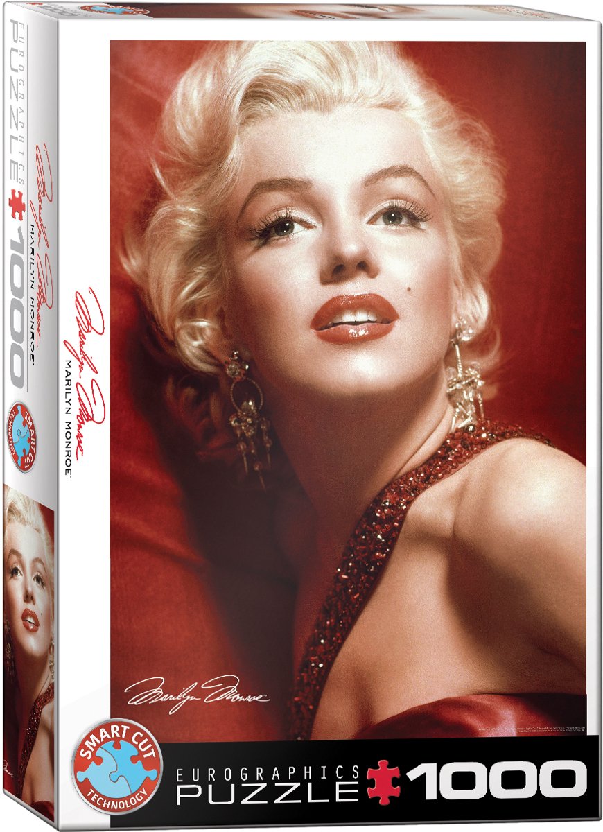 Eurographics - marilyn monroe red portrait - 1000 pieces 48×68cm (w×h) - jigsaw puzzle