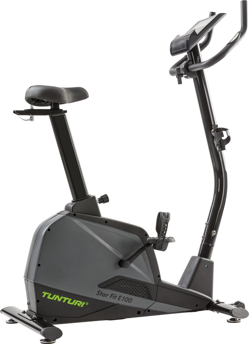 Cyclette Tunturi star fit e100 - cyclette - 21 programmi - 24 livelli di resistenza - ergometro - regolabile - colore: nero