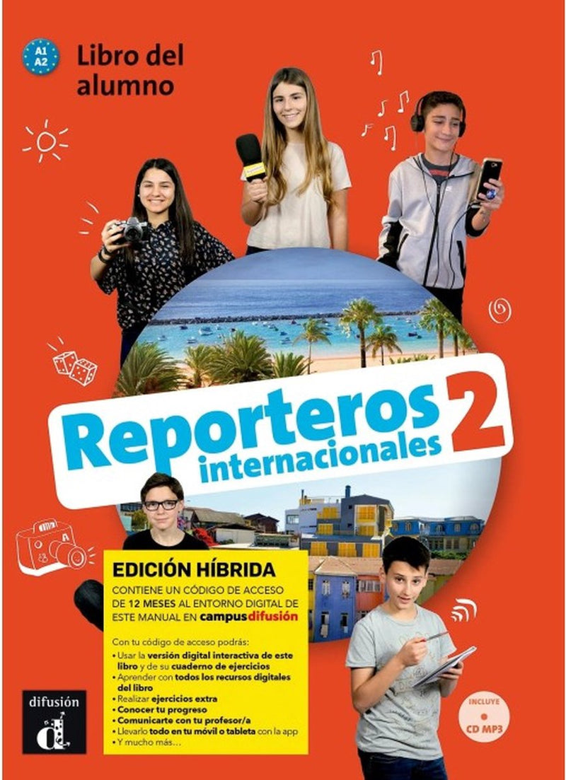 Reporteros internacionales 2 - edicion hibrida - libro del alumno + audio mp3. a1a2