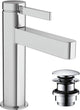 Hansgrohe finoris - wastafelmengkraan - ééngreeps bediening - coolstart energiebesparend - met afvoerplug - 110mm - chroom