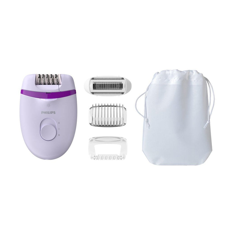 Philips bre275 00 satinelle epilator met accessoires wit paars
