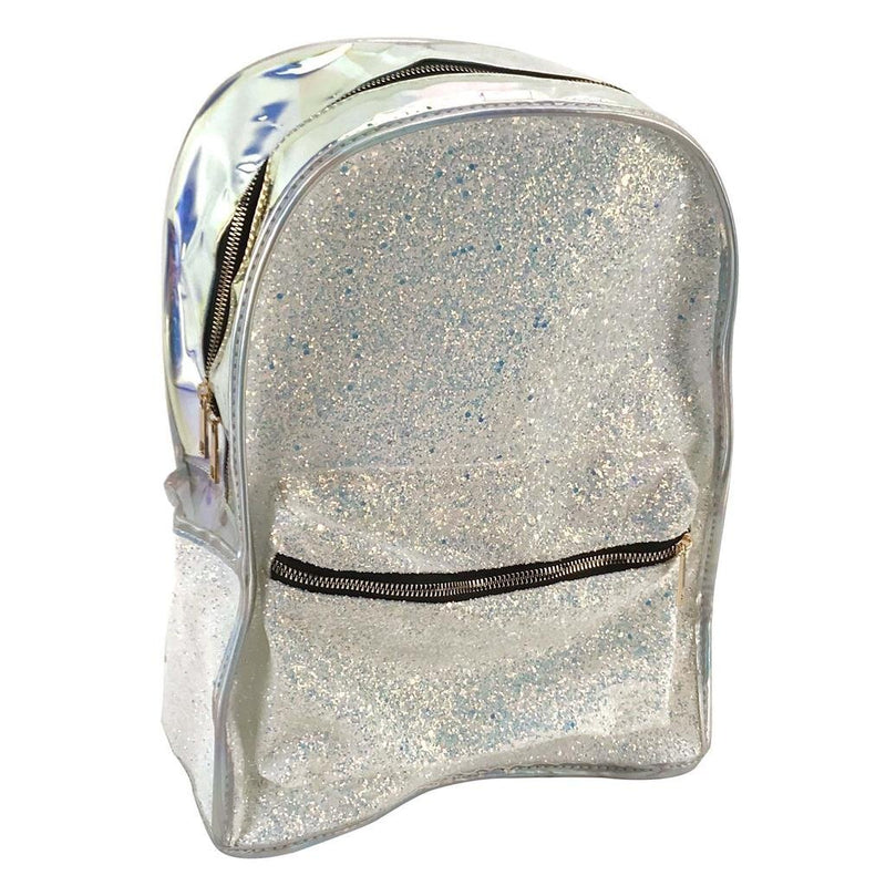 Backpack glitter di base Silver olografico