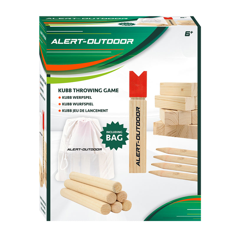 Avviso Alert Game di lancio in legno esterno + Borsa di stoccaggio